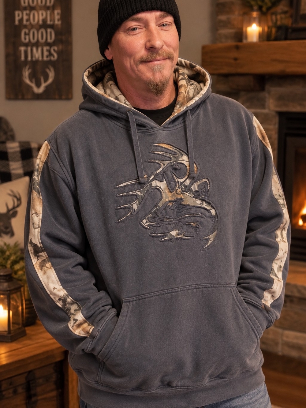 Men's Graphic Camo Sleeve Hoodie